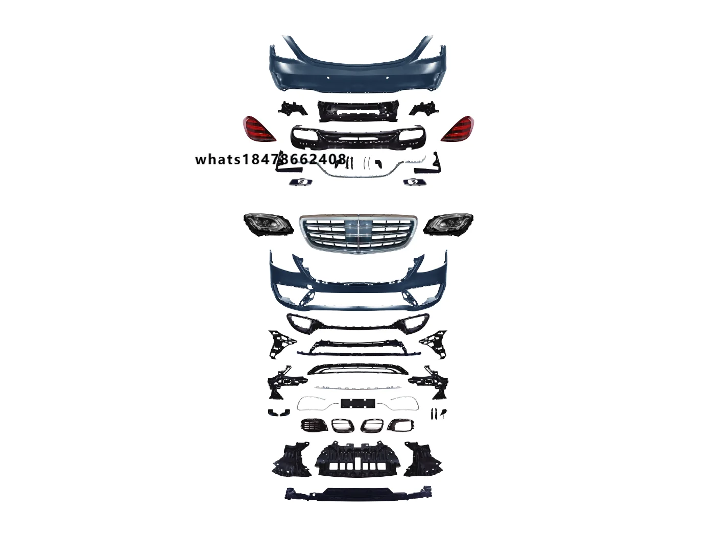 Auto Modification Conversion Body Kit for S W222 2014-2017 Upgrade to S63 Car Bumper Assembly Full Kits
