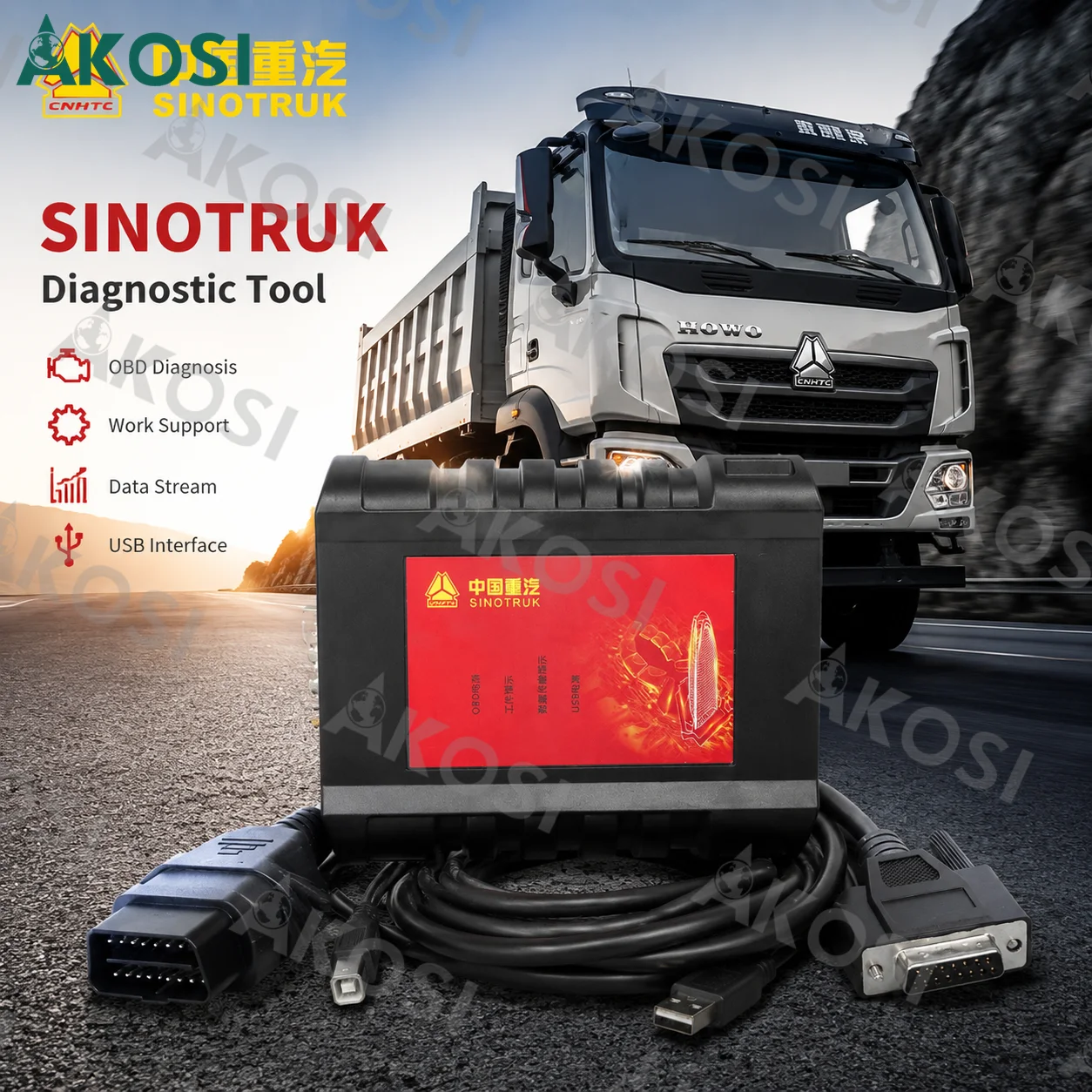 Диагностический инструмент для Sinotruck WeiChai, диагностический комплект OBD для дизельных двигателей Sinotruk EOL, диагностический набор для двигателей Common Rail DENSO