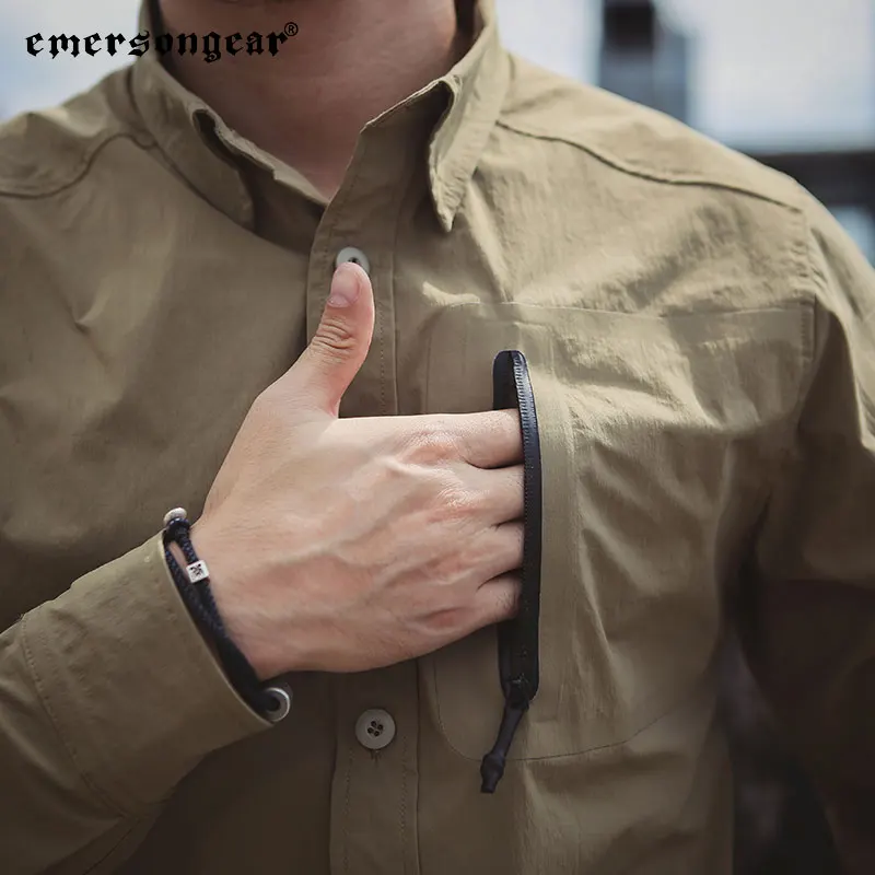 Emersongear Blue Label Mens Shirt Tactical Shooting Shirt Nylon Stretched Tech Shirt Outdoor Sports Hiking Cycling Shirt