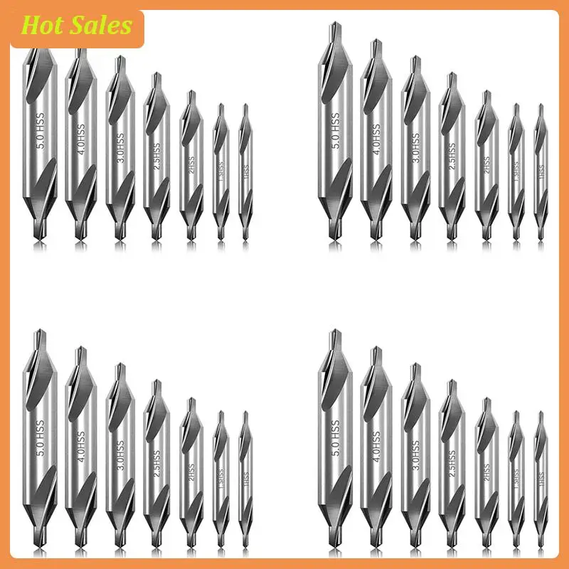 AA05 28 Pcs Center Drill Bits Set 60-Degree Angle Center Drill Bits Kit Countersink Tools For Lathe Metalworking