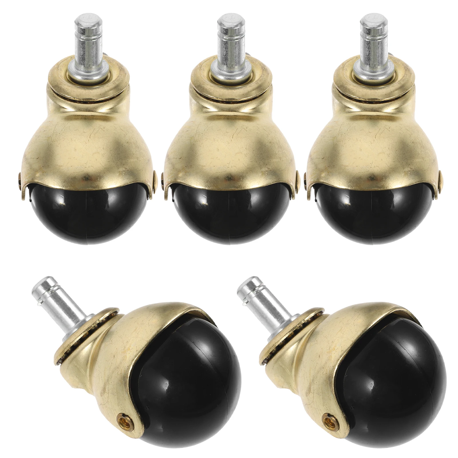 

5pcs Golden Office Chair Caster Replacement PP Accessories Stainless Steel Furniture Casters Gaming Chair Wheels