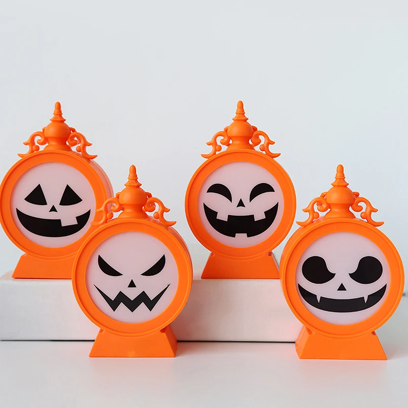 ハロウィーンの吊り下げ式カボチャランタン,目覚まし時計,LED,ゴーストランプ,キャンドルライト,レトロなオイルランプ,パーティー,家の装飾,ホラーアクセサリー