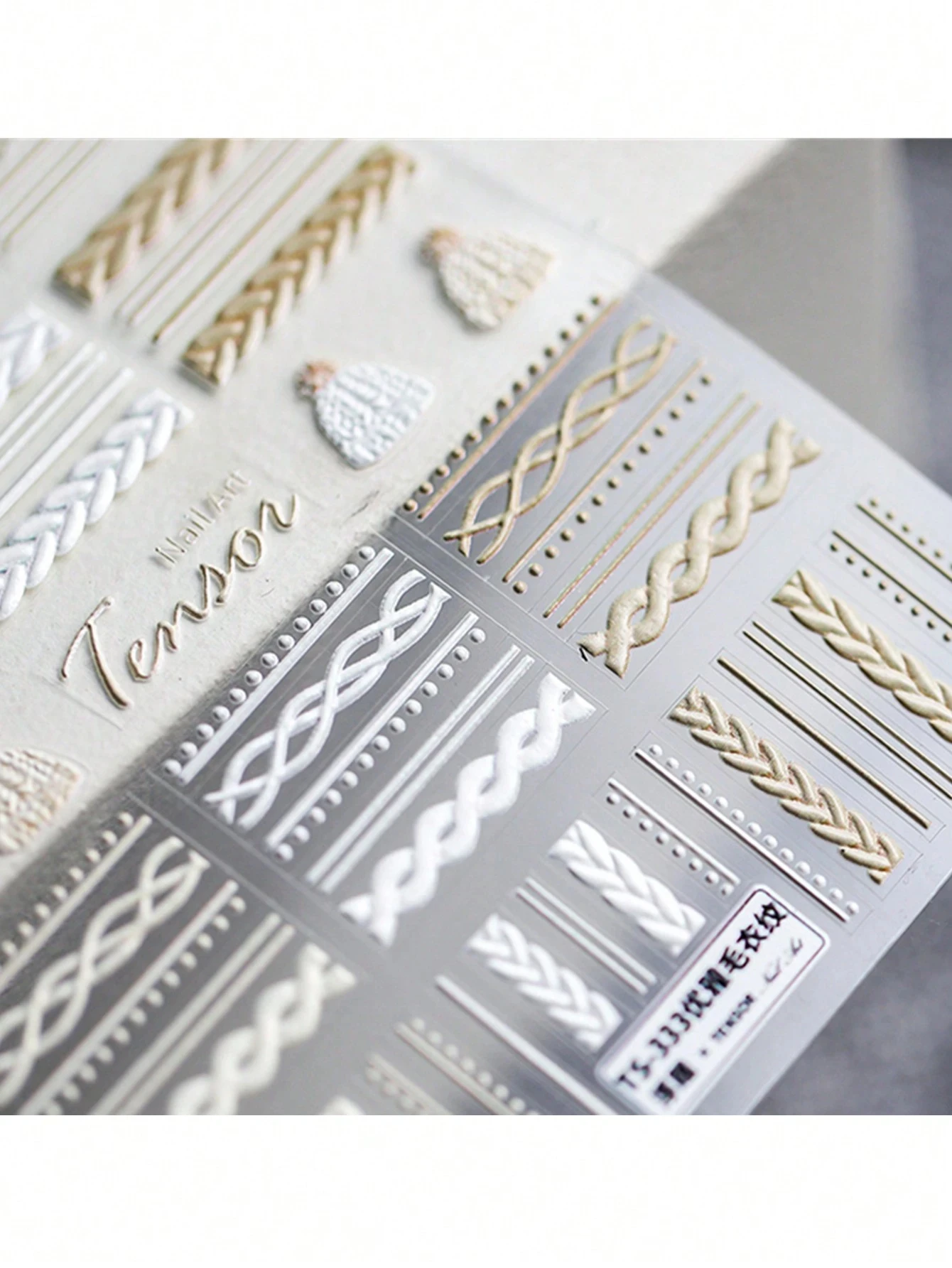 1 foglio adesivo per unghie 5D elegante modello maglione con adesivo decalcomanie decorazione adesivi per unghie fai da te