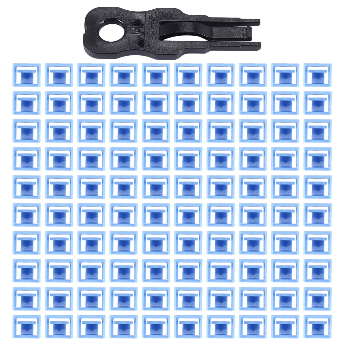 100 Pcs Blue RJ45 Port Ethernet LAN Hub Anti Dust Cover Plug Cap Blockout Protector with Proprietary Lock and Key