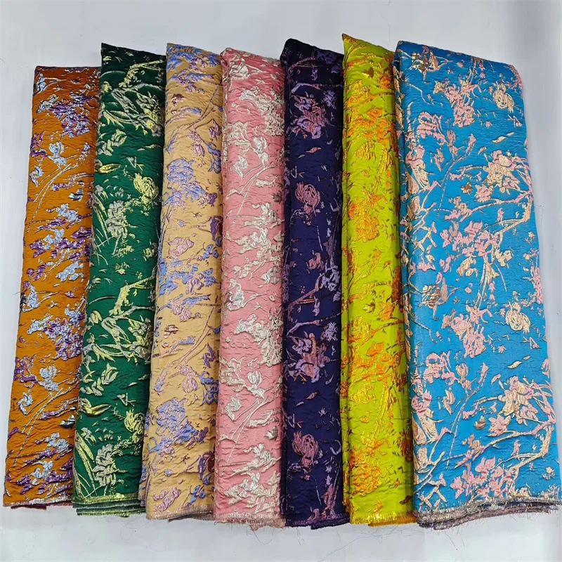 New African Brocade Lace Fabric French Floral Fabric Jacquard Lace For Sewing DIY Skirt Dress Clothing Materials