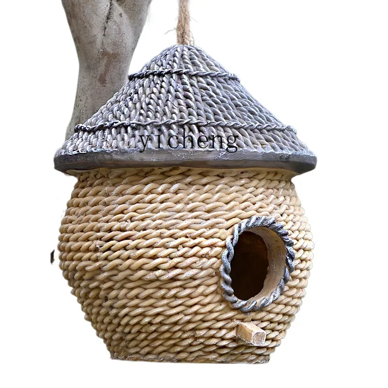 

RWJ Resin Creative Bird's Nest Villa Landscape Gardening Layout Landscaping Decoration Pendant Decoration