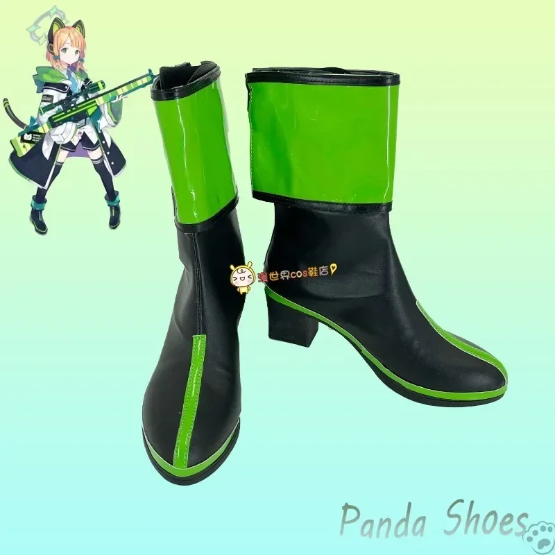 

Blue Archive Saiba Midori Cosplay Shoes Anime Game Green Cos Boots Comic Cosplay Costume Prop Shoes for Con Halloween Party