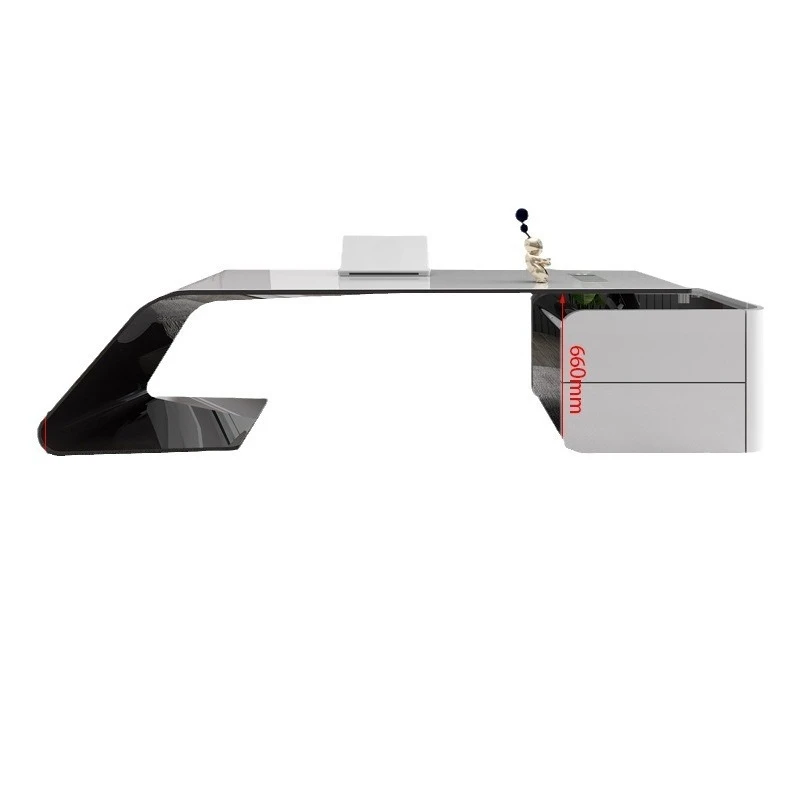 

Окрашенный письменный стол, простой современный модный стол для руководителя президента, комбинация стола и стула, большой