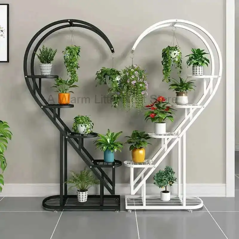 

Outdoor Dill Rack, Flower Wrought Stand Iron Flower Stand, Indoor Living Room Floor-to-ceiling Multi-layer Balcony Flower Hanger