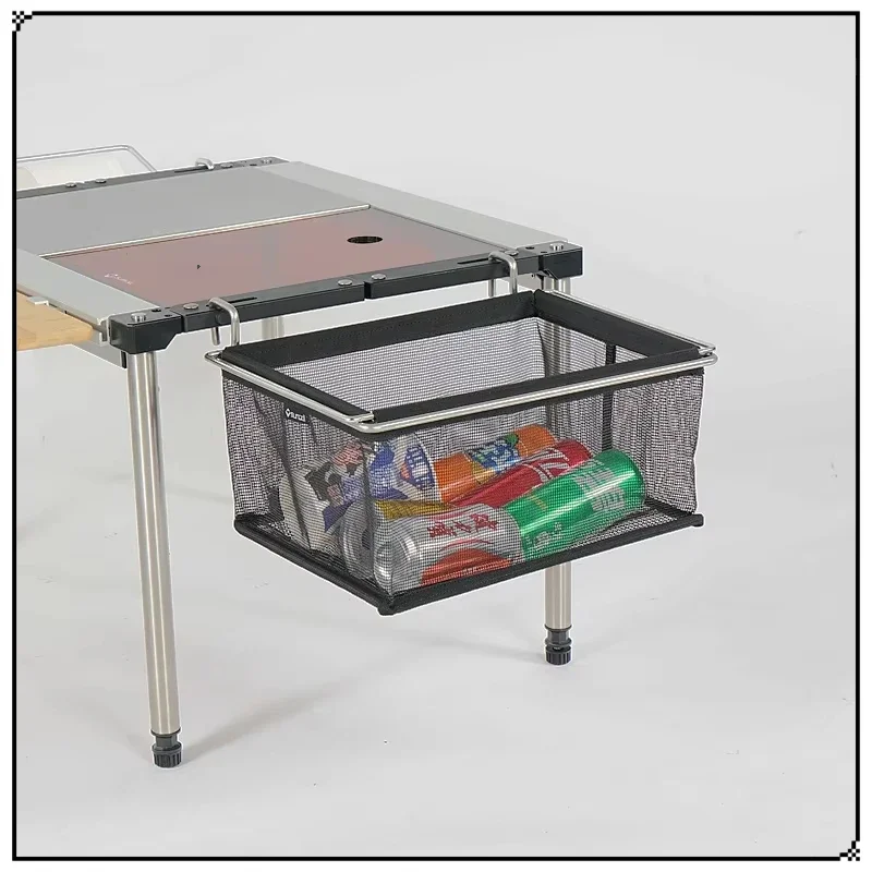 IGT One Unit Basket Portable Folding Drain Storage Mesh Bag IGT One Unit Stainless Steel Rack IGT Table Accessories