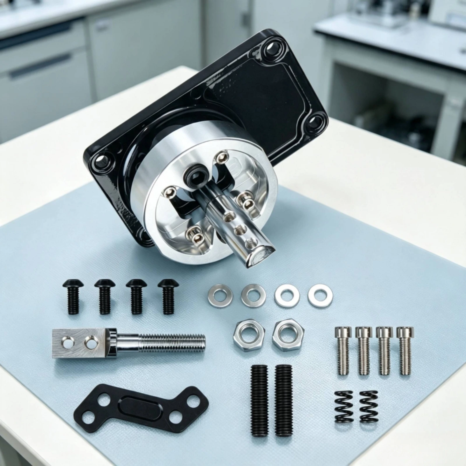 Short Throw Shifter Aluminum Alloy Shifter Assembly with Base Plate Gear Selector Lever Accurate Easy to Install