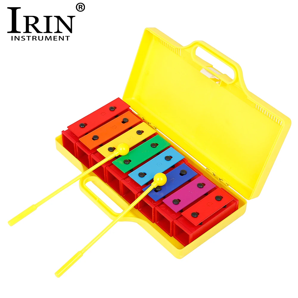 IRIN 8 Note Xylophone Hand Bell Percussion Musical Instrument Baby Educational Toy Children Musical Christmas Gift Kids Toys