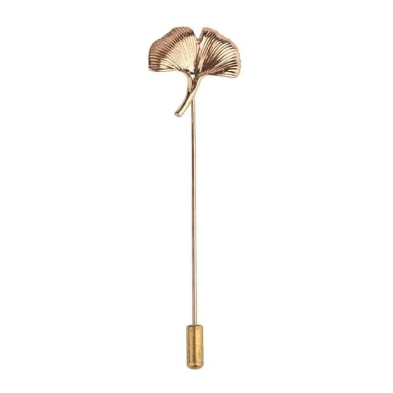 

652F Multipurpose Fun Sophisticated Gingko Leaf Brooch Elegant Designs Portable Fashion Accessory for Performers Daily Outfit
