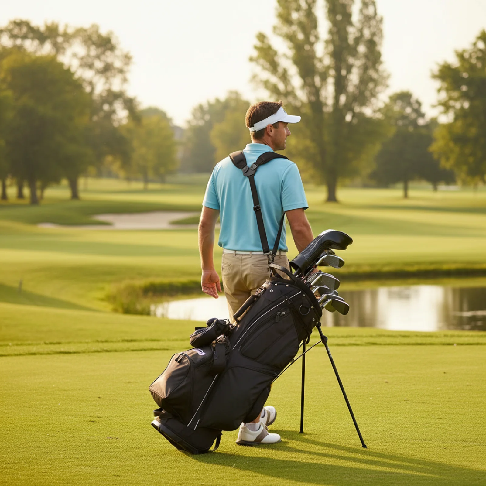 Universal Golf Bags Strap Adjustable Padded Backpack Replacement Belt for Golf Caddy Bag Men Sports Accessories