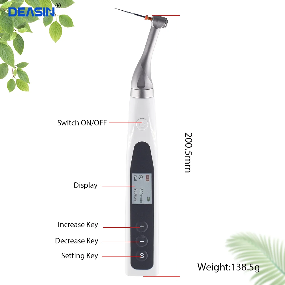 2 IN 1 Dental Wireless Endomotor With Built-in Apex Locator Cordless Endodontic Motor With 16:1 Contra Angle Dentistry Equipment