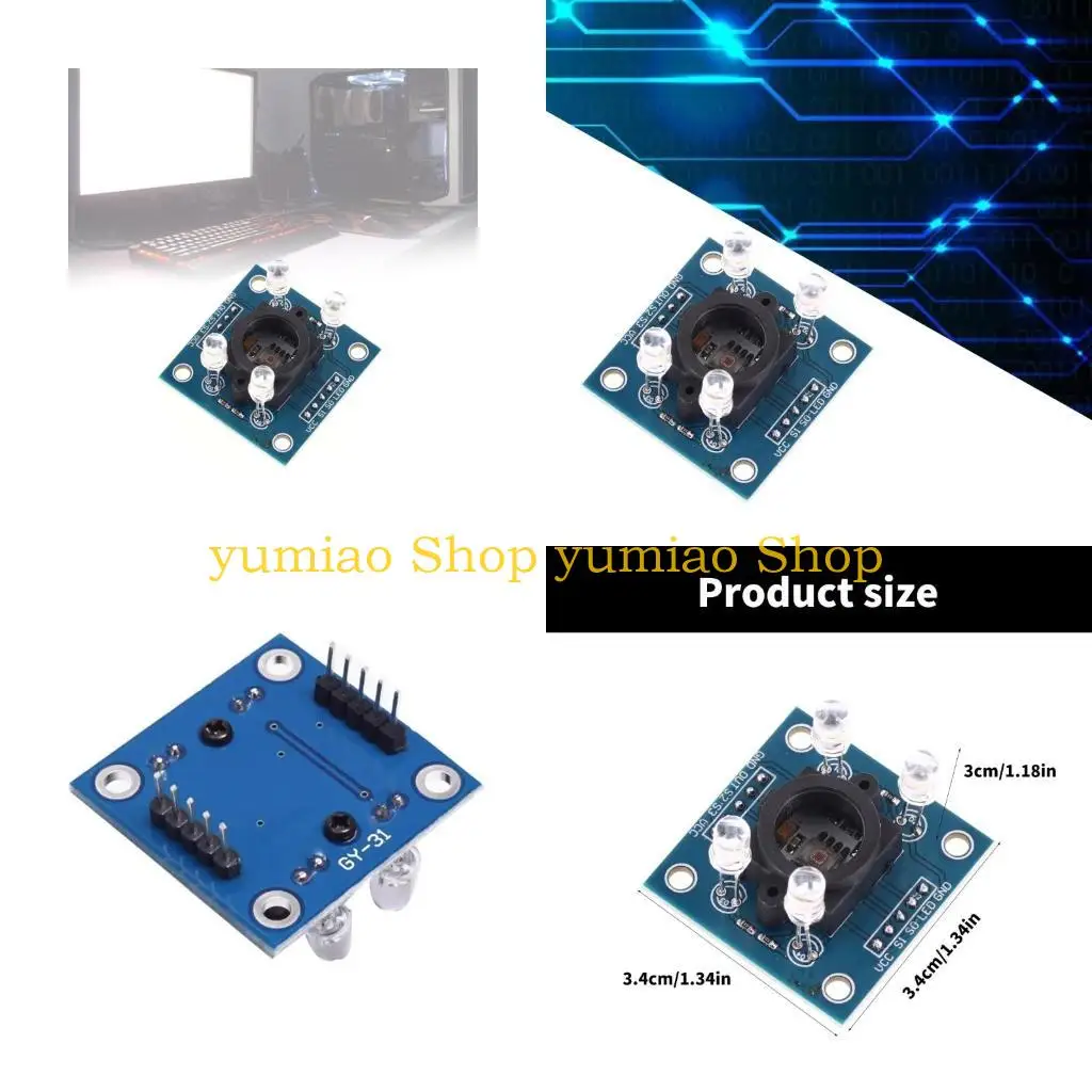 

587B GY-31 TCS3200 TCS230 Модуль датчиков распознавания цвета 3 В-5 В Модуль датчиков цвета Блок датчиков с белым светодиодом