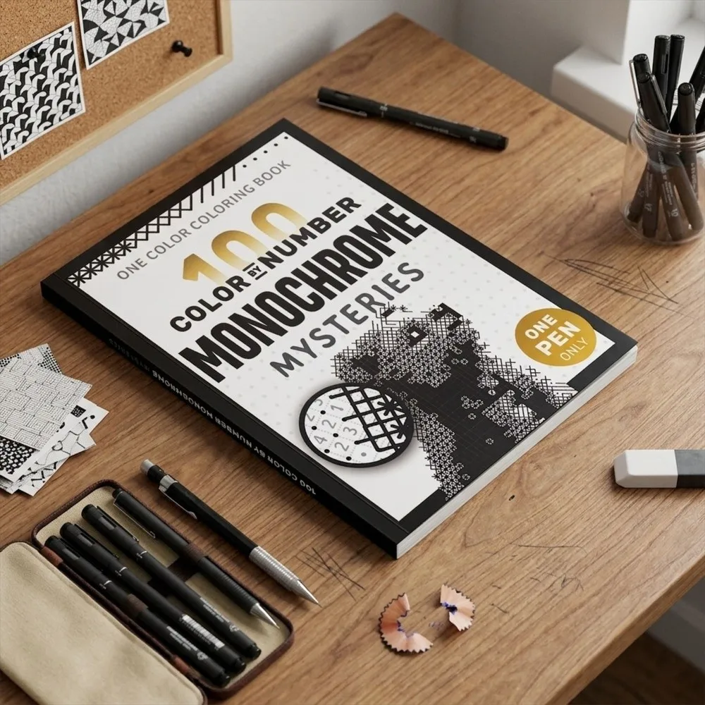 Creative Color by Number Book Thickened Portable Animal Coloring Book Intricate DIY Art Painting Pad Adults