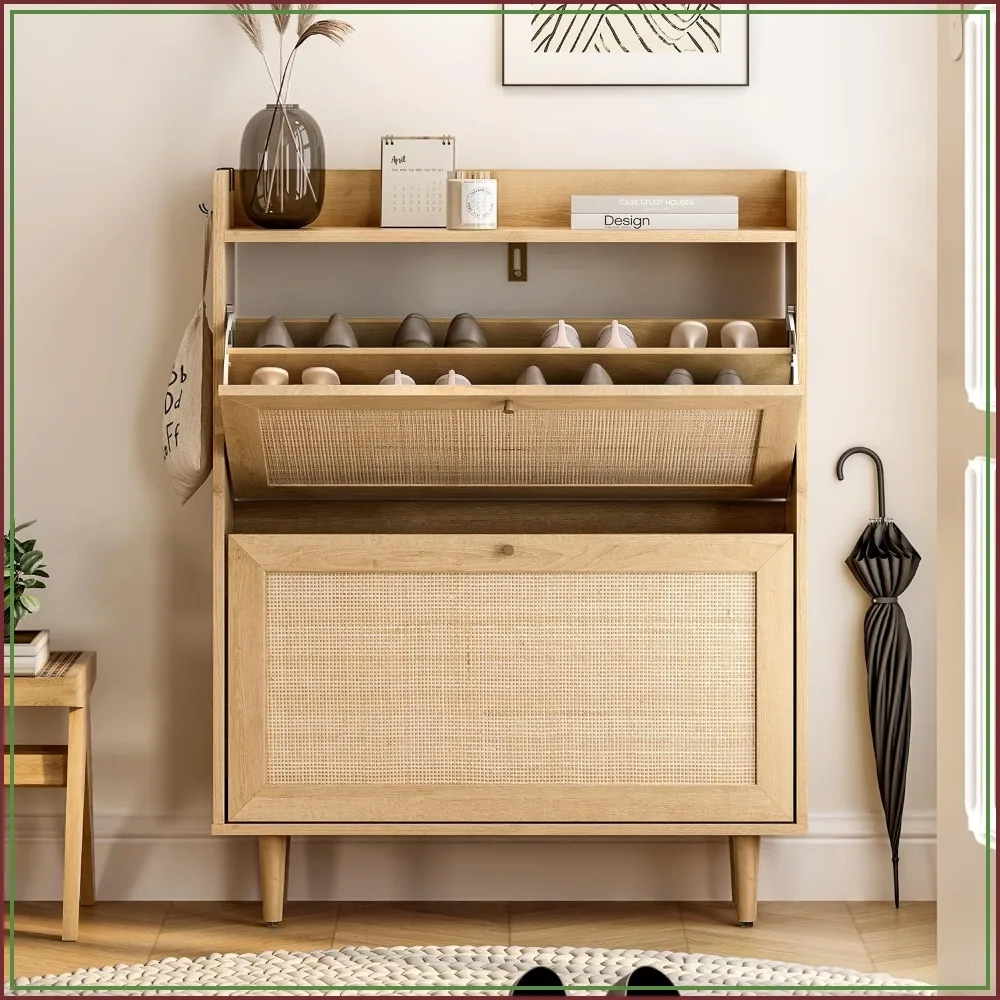 Rattan Shoe Storage Cabinet 1