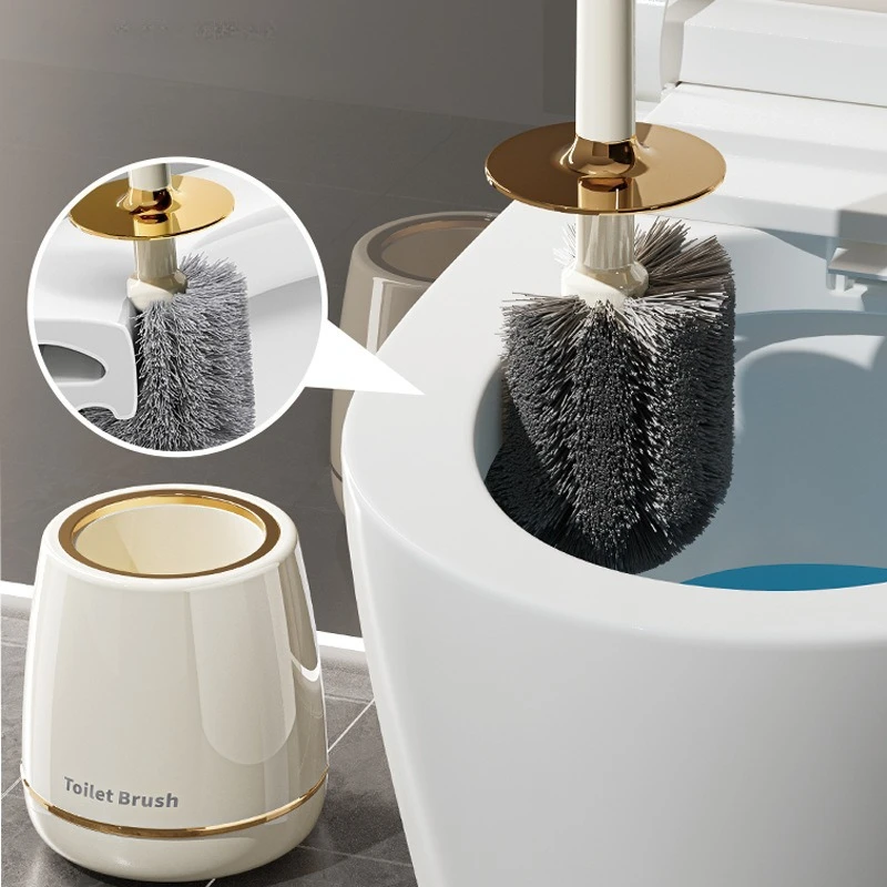فرشاة تواليت الحمام الإبداعية مع حامل فرش منزلية ناعمة ملحقات التنظيف قاعدة مانعة للتسرب أدوات تنظيف سريعة الجفاف
