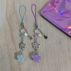 cyberrunge phonecharm stars cybercore y2k grunge fairy keychain