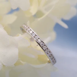 14K White Gold Realy Gold DEF Color VS Round Cut Lab Grown Diamond Band Wedding Gift for Women