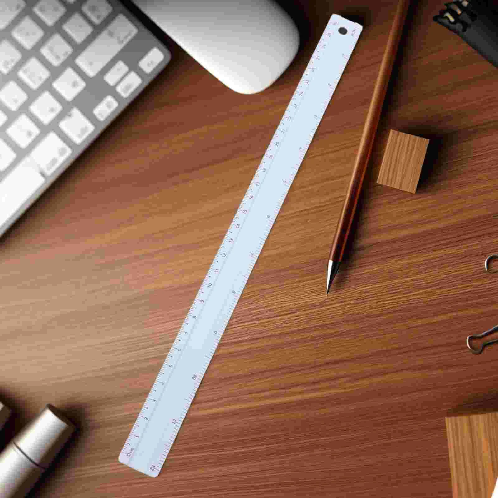 Macron Color Ruler Measuring Tool Metal Beige Aluminum Alloy Drawing Stationery