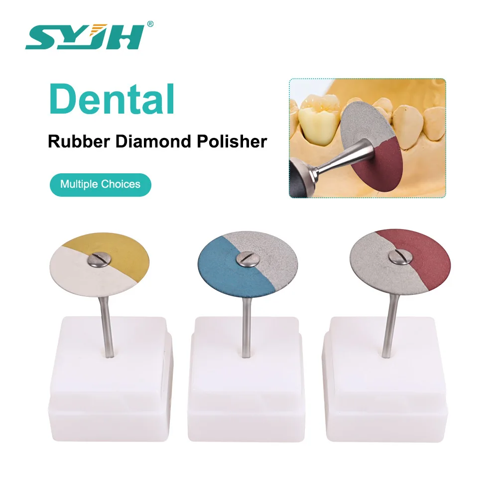 

SYJH Twin-Color RGD Dental Rubber Diamond Polishing Wheels Grit Coarse/Medium/Fine Disc for Dentistry Lab Sanding Polishing Tool