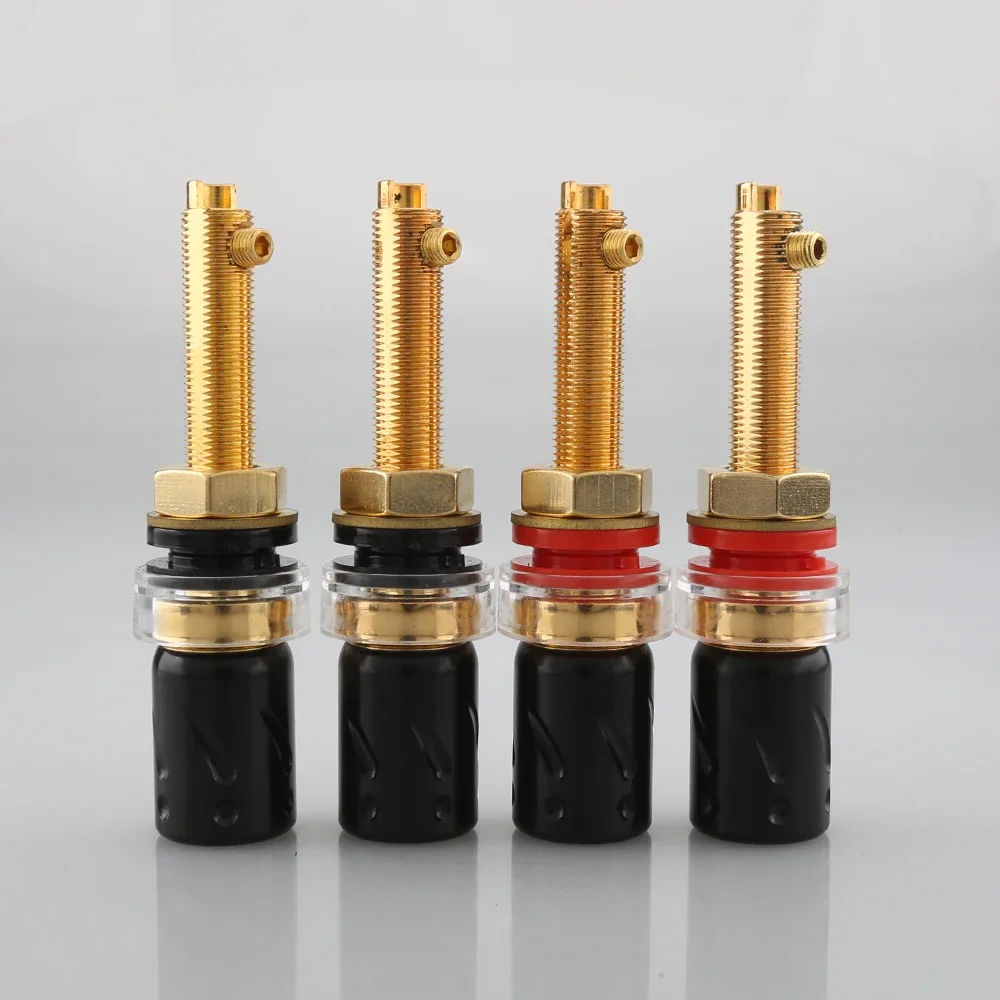 4PCS Viborg BP613G Pure Copper Gold plated Speaker Terminal Binding Post