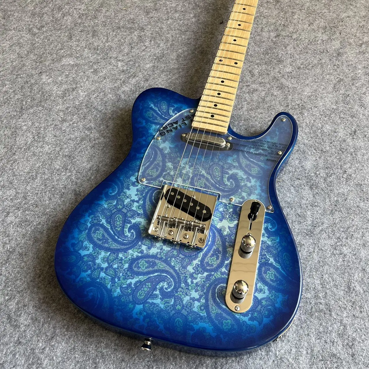 2026 HOT Blue Paisly Guitar Chrome Hardware  ，professional performance level, good timbre