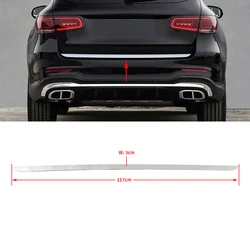 For Mercedes Benz GLC Class X253 2015 2021 Car Styling Exterior Part Refit Rear Trunk Tailgate Strip Garnish Trim Chrome Sticker