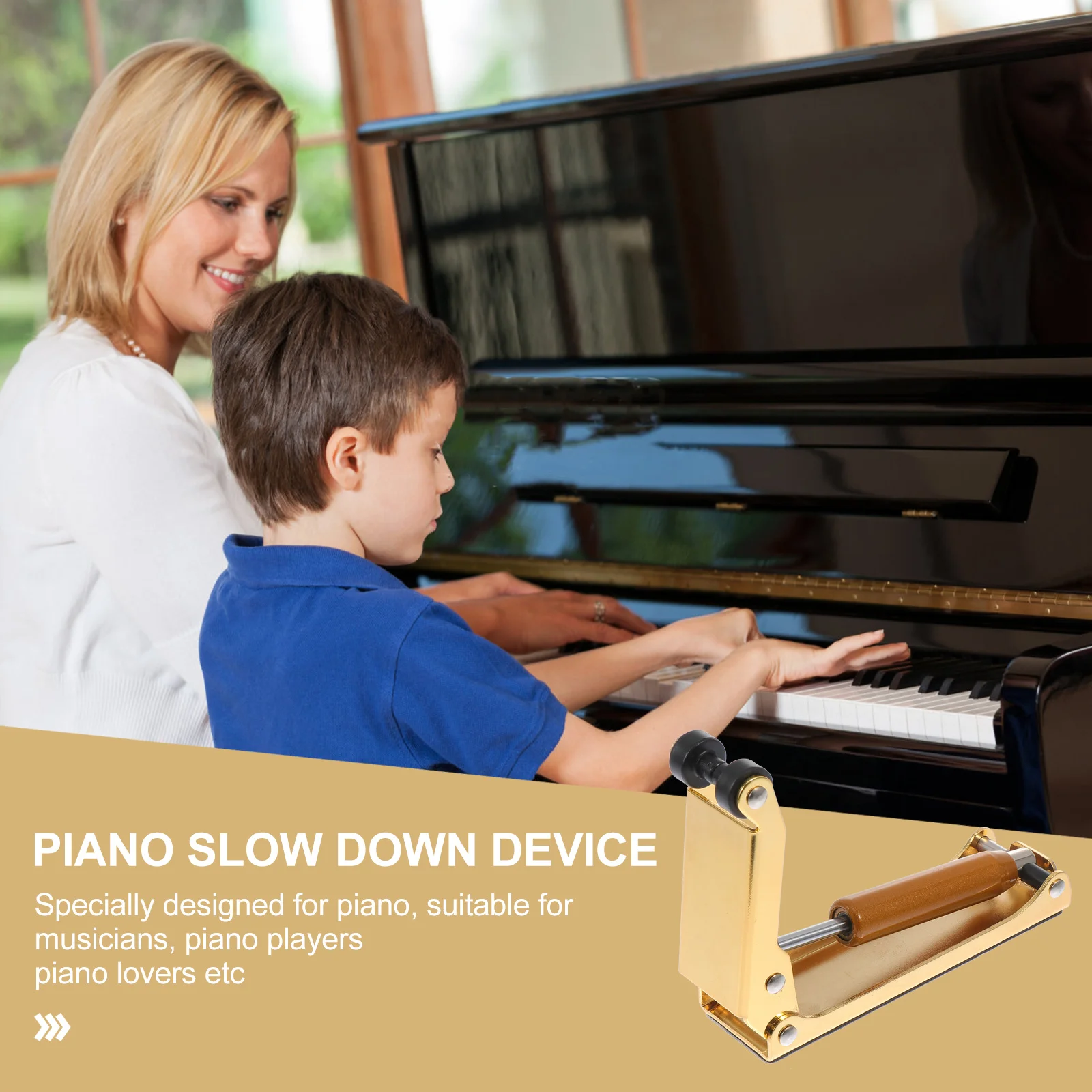 1 قطعة جهاز البيانو السقوط البطيء ملحق مضاد للقرصة لغطاء لوحة المفاتيح التحكم السفلي مادة سبائك الألومنيوم المتينة