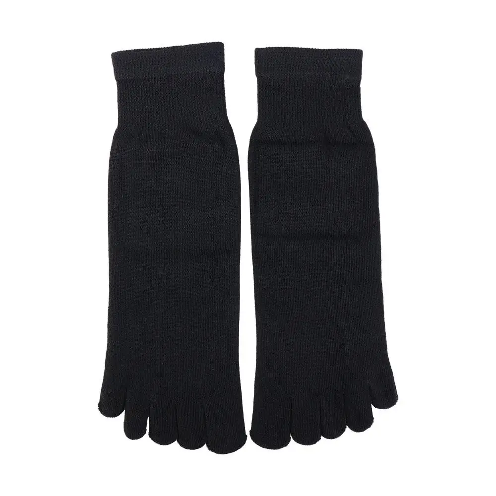 Protect Ankle Cotton Sweat Absorption Solid Color No Show Socks Ankle Socks Men'S Split Toe Sock Five Fingers Socks Toe Socks