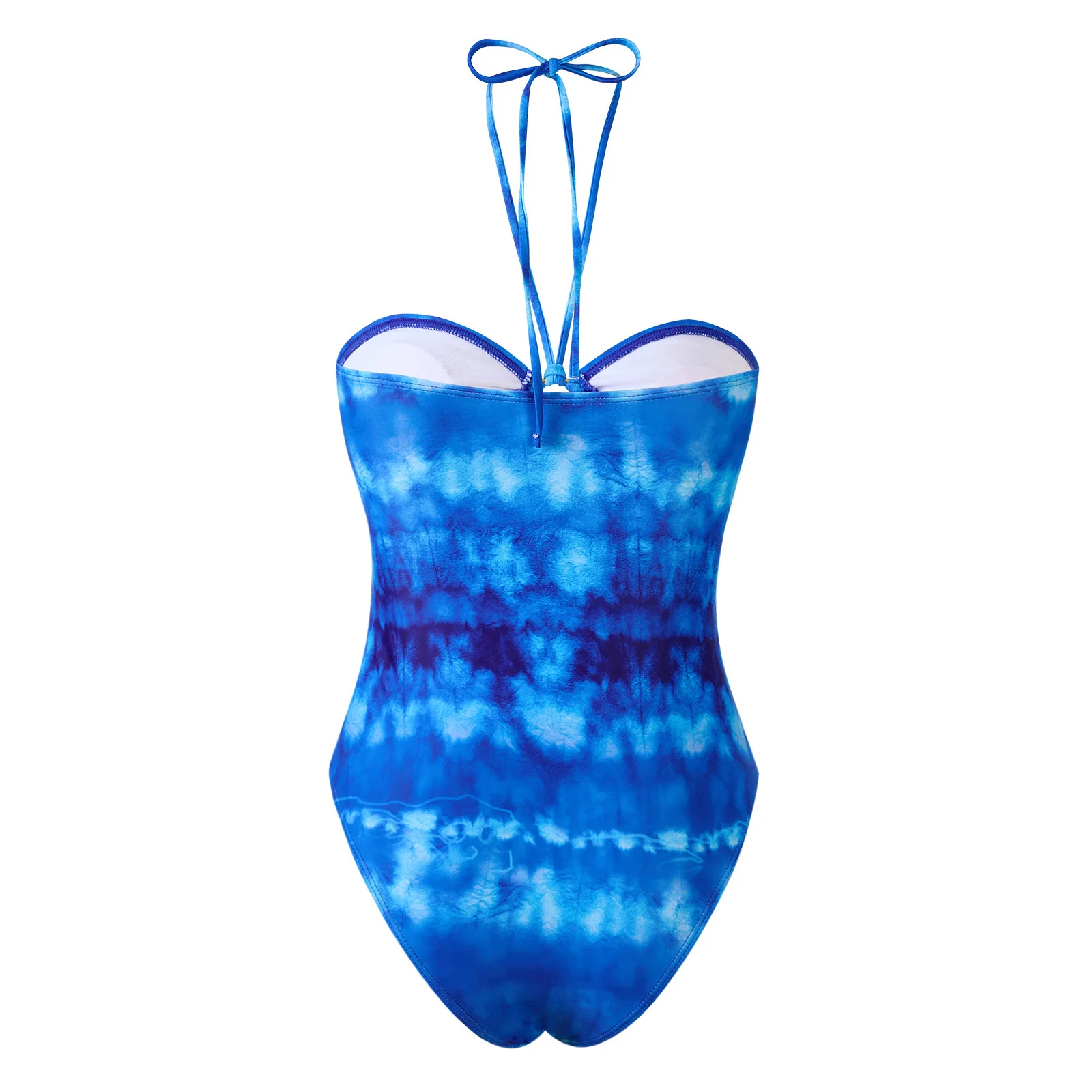 2025 Traje de baño de una pieza de lujo para mujer con falda de gasa Diseño de cuello colgante sexy Conjunto de dos piezas estampado de poliéster
