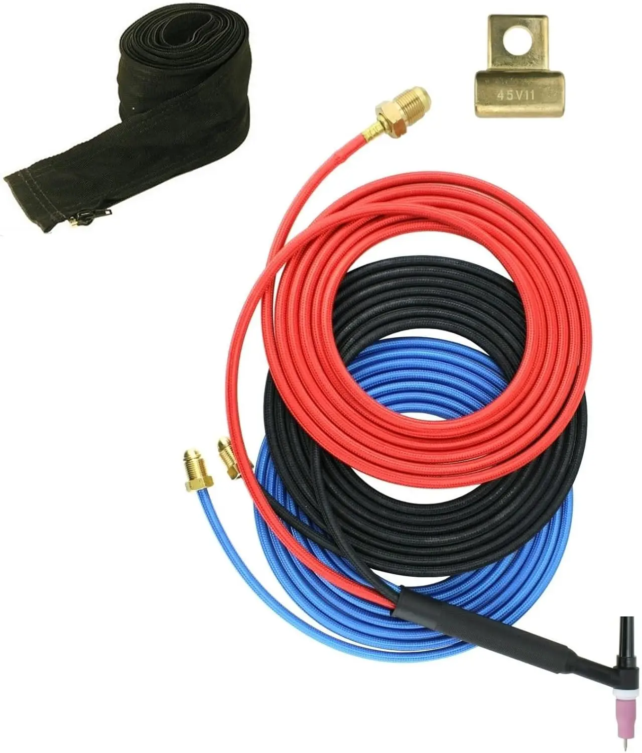 rtecweld Tig 20 Series - 250 Amp Water Cooled Tig Torch With 25Ft 3-Piece Cable With 45V11 Stud Connector/Adaptor Wp20-25St