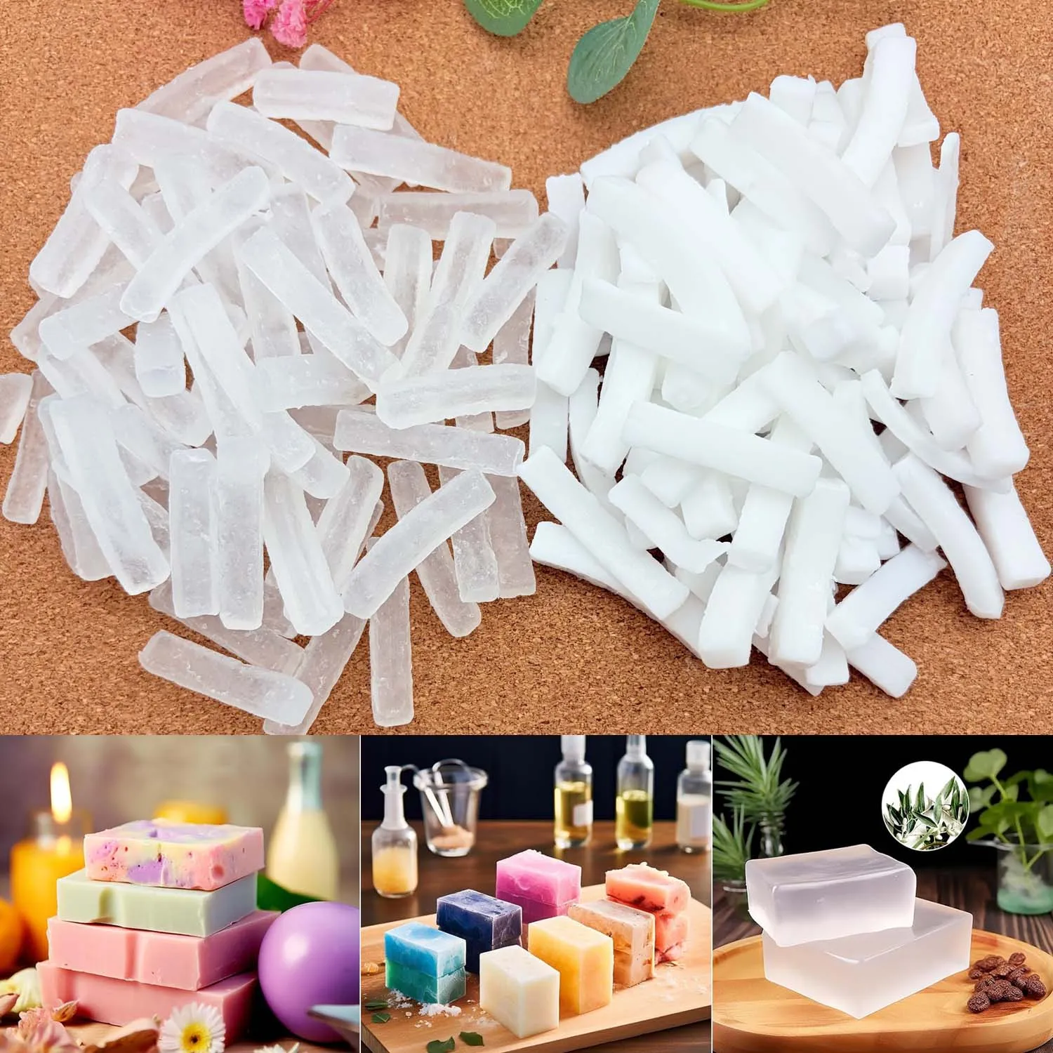 250G of Clear Soap Base Soap Making Base Craft Kit Natura Soap Base Hand Soap Bar Base Soap Bar for Diy Organic Soap Bar Base