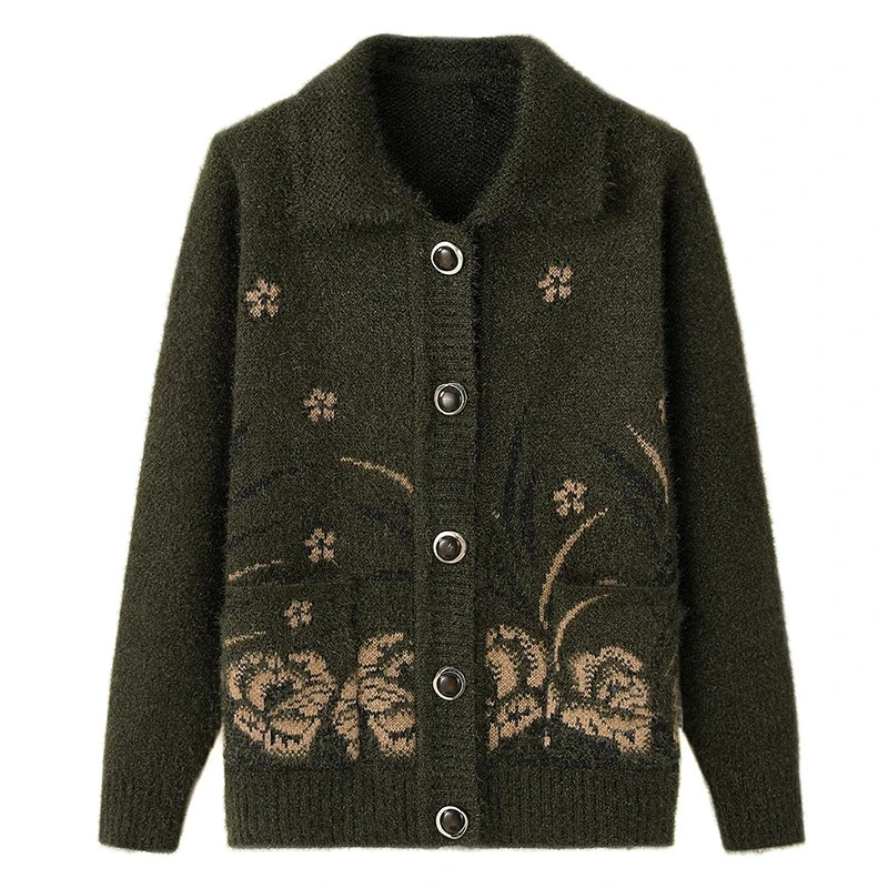 

Женский вязаный кардиган-свитер 2026 года, новинка осенне-зимнего сезона, верхняя одежда для женщин, трикотажный жакет, одежда для мам, пальто
