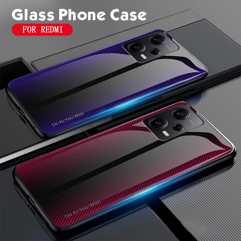 Стеклянный чехол для телефона Xiaomi Redmi Note 13 12 11 Pro Plus Note 10 9 Pro Max 10s 11s 9s Note13 Pro Note12 Pro 4G 5G Case Fundas