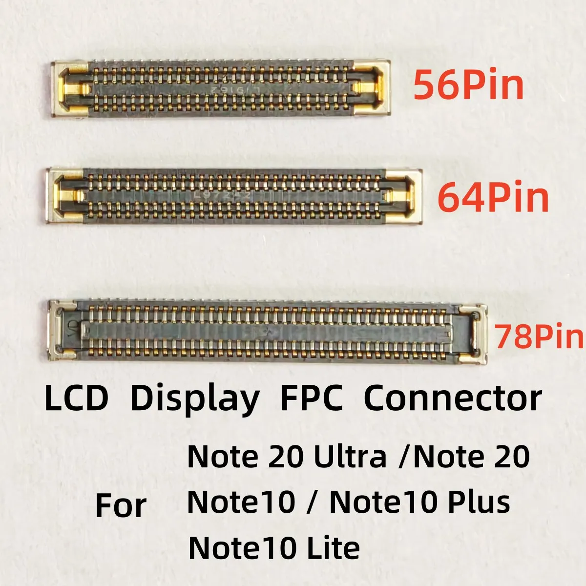 10pcs LCD Display Screen Flex FPC Connector For Samsung Note 20 Ultra Note 10 Plus Lite On Board Motherboard