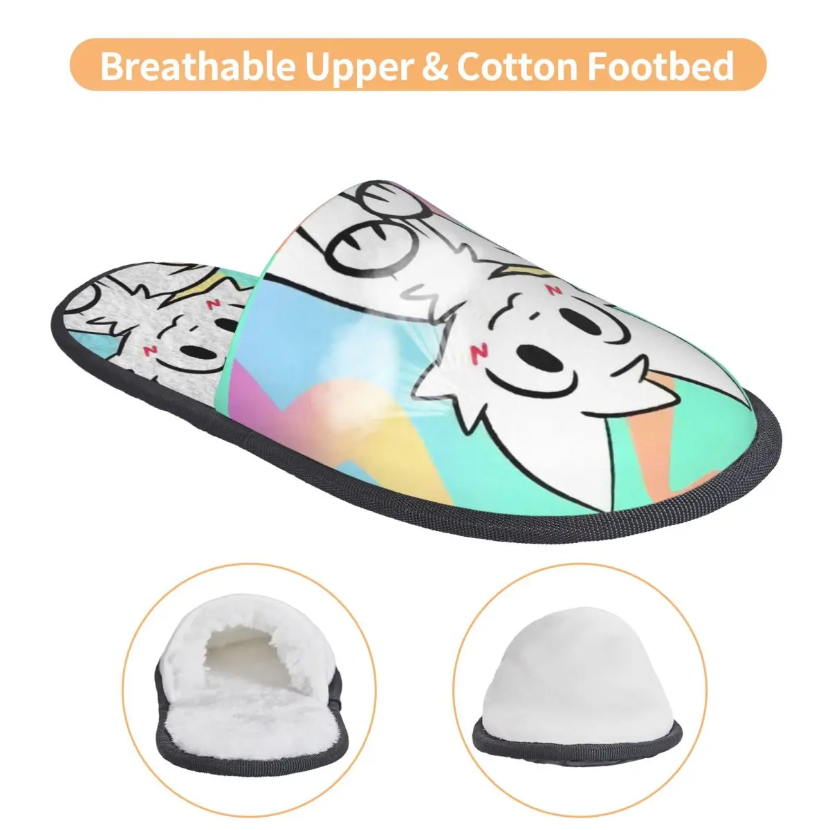 Boykisser سخيفة القط شبشب شتوي غرفة المعيشة لطيف فروي دافئ المنزلية نِعال من الفراء الشرائح عدم الانزلاق #3