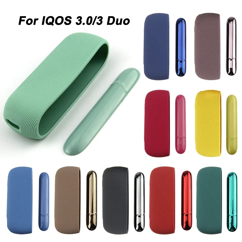 18 Colors New Design High Quality Silicone Case For IQOS 3 Duo Full Protective Cover Side Door Cover For IQOS 3.0 Accessories