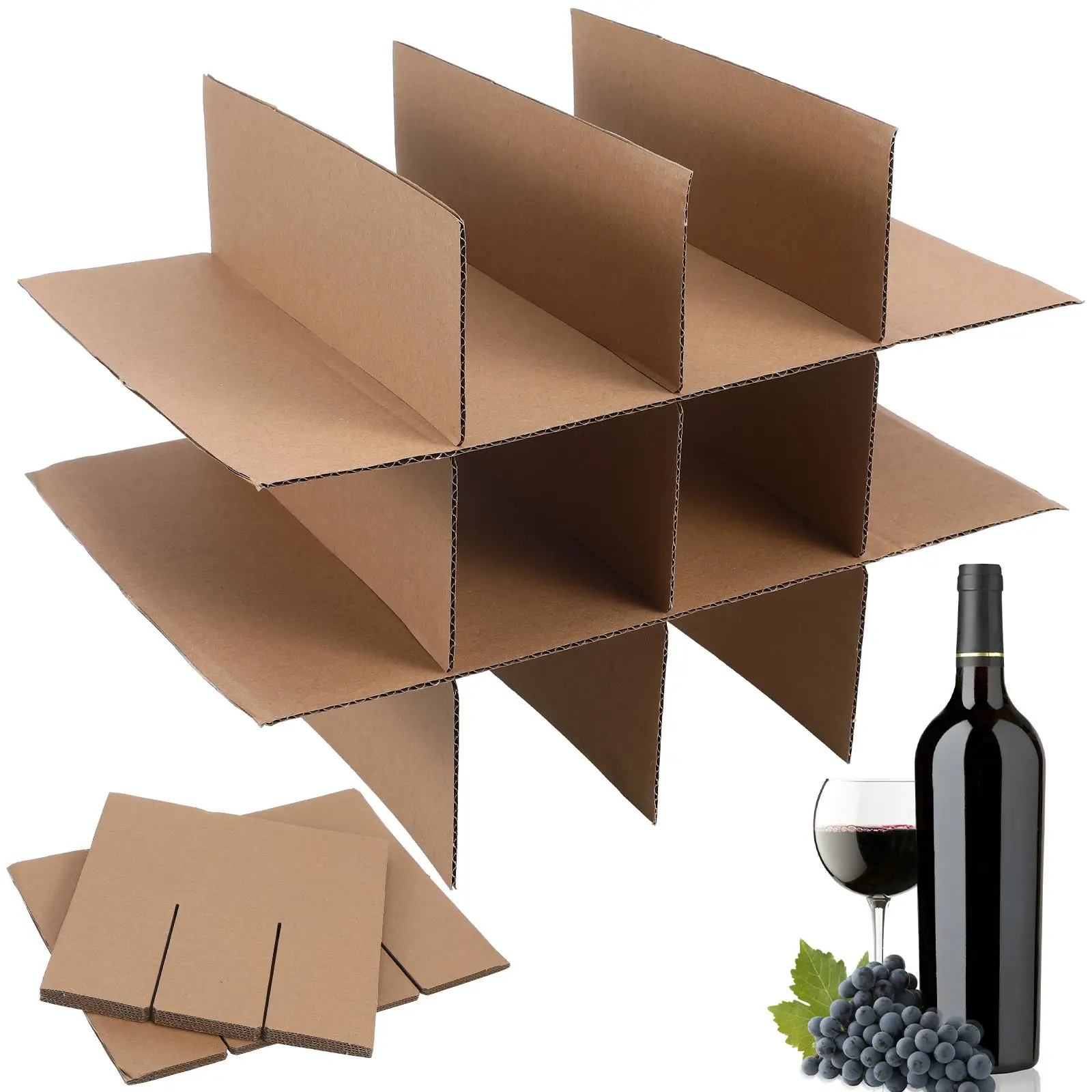 

5pcs Glass Dividers Moving Box Dividers Shipping Box Divider Inserts Box Packing Dividers Corrugated Box Dividers Supplies