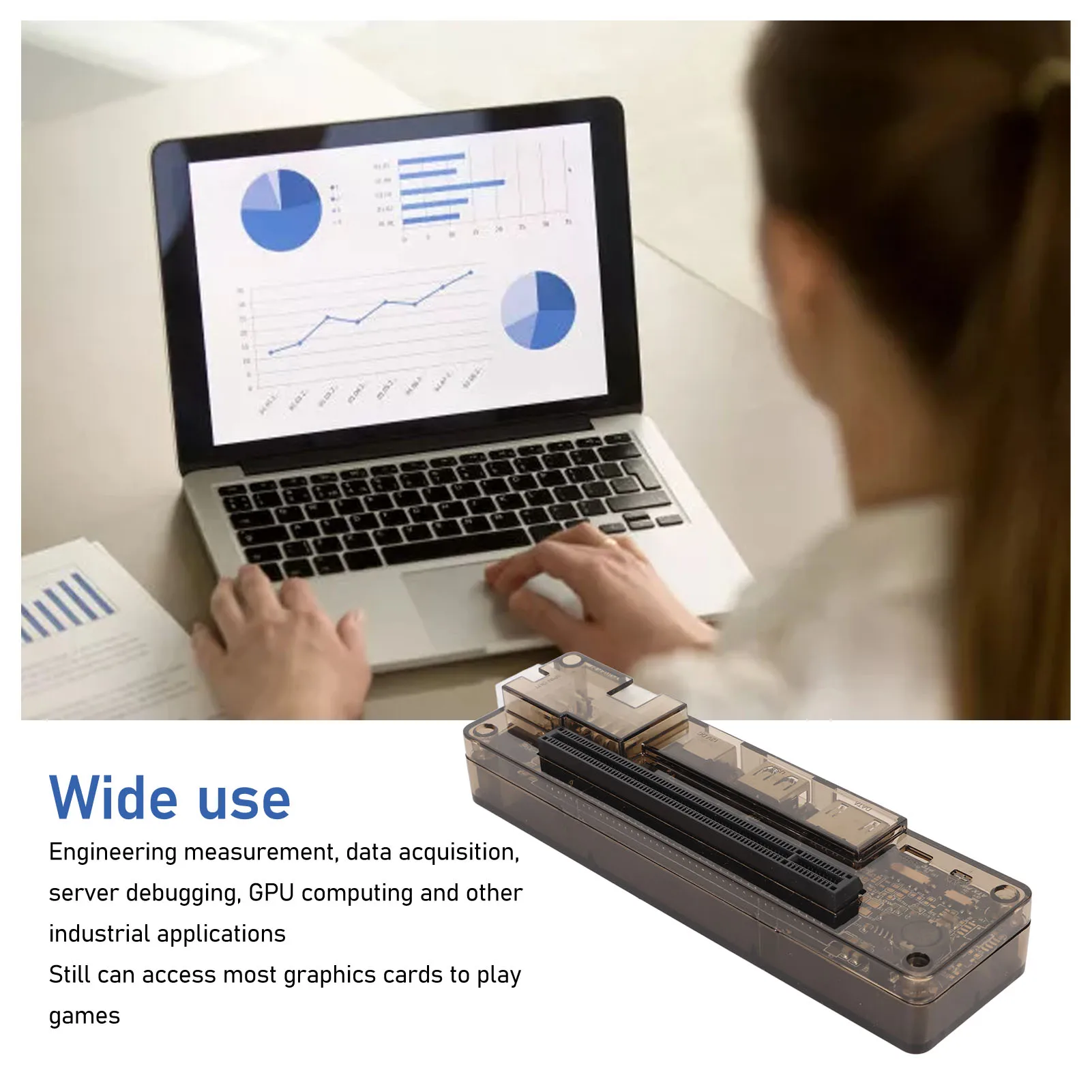 Base de tarjeta de vídeo independiente externa para ordenador portátil, Cable de alimentación de 6 pines y 8 pines, Base de tarjeta gráfica discreta PCB compacta para Mini PCI E