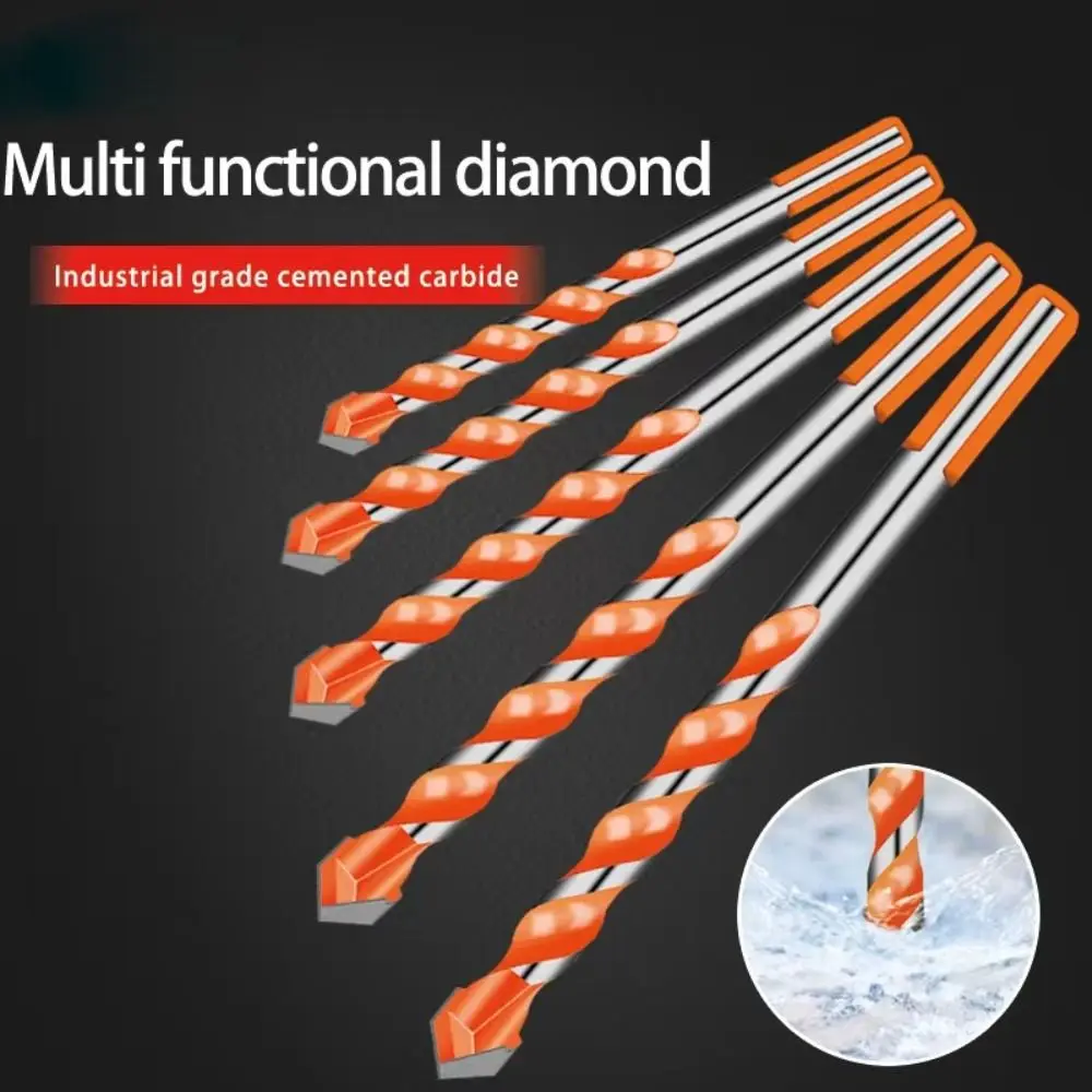 

New Carbide Drill Bits Multifunction Triangular Metalworking Bit Orange Hole Opener Glass