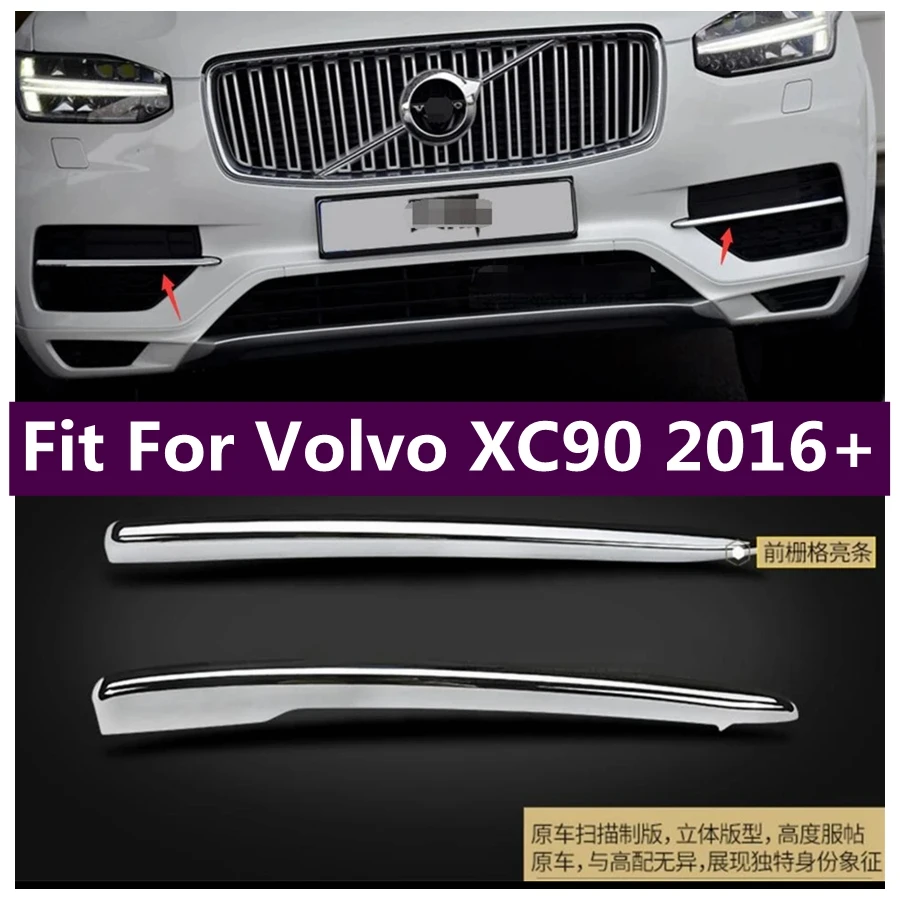 

Front Fog Lights Lamps Eyelid Eyebrow Decoration Strip Cover Trim Fit For Volvo XC90 2016 - 2018 Exterior Accessories