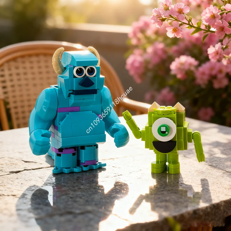 163 Stück MOC Custom Monsters Inc Charaktere Disneying Modellbausteine Weihnachtsgeschenke Konstruktionsspielzeug Kreative Idee Ziegel