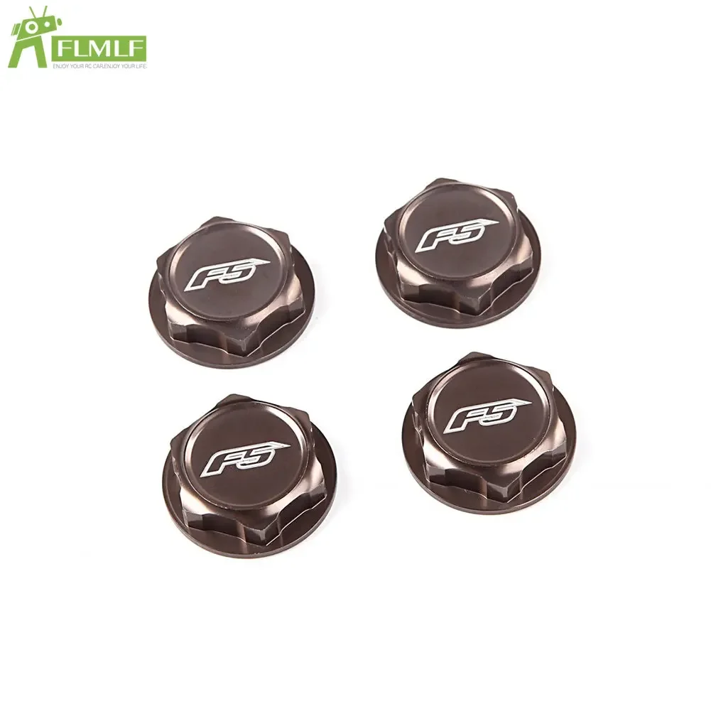 Alloy CNC Closed Wheel Block Tire Nut Combiner Nut Set Fit for 1/5 Rovan F5 MCD XS-5 Rc Car Parts