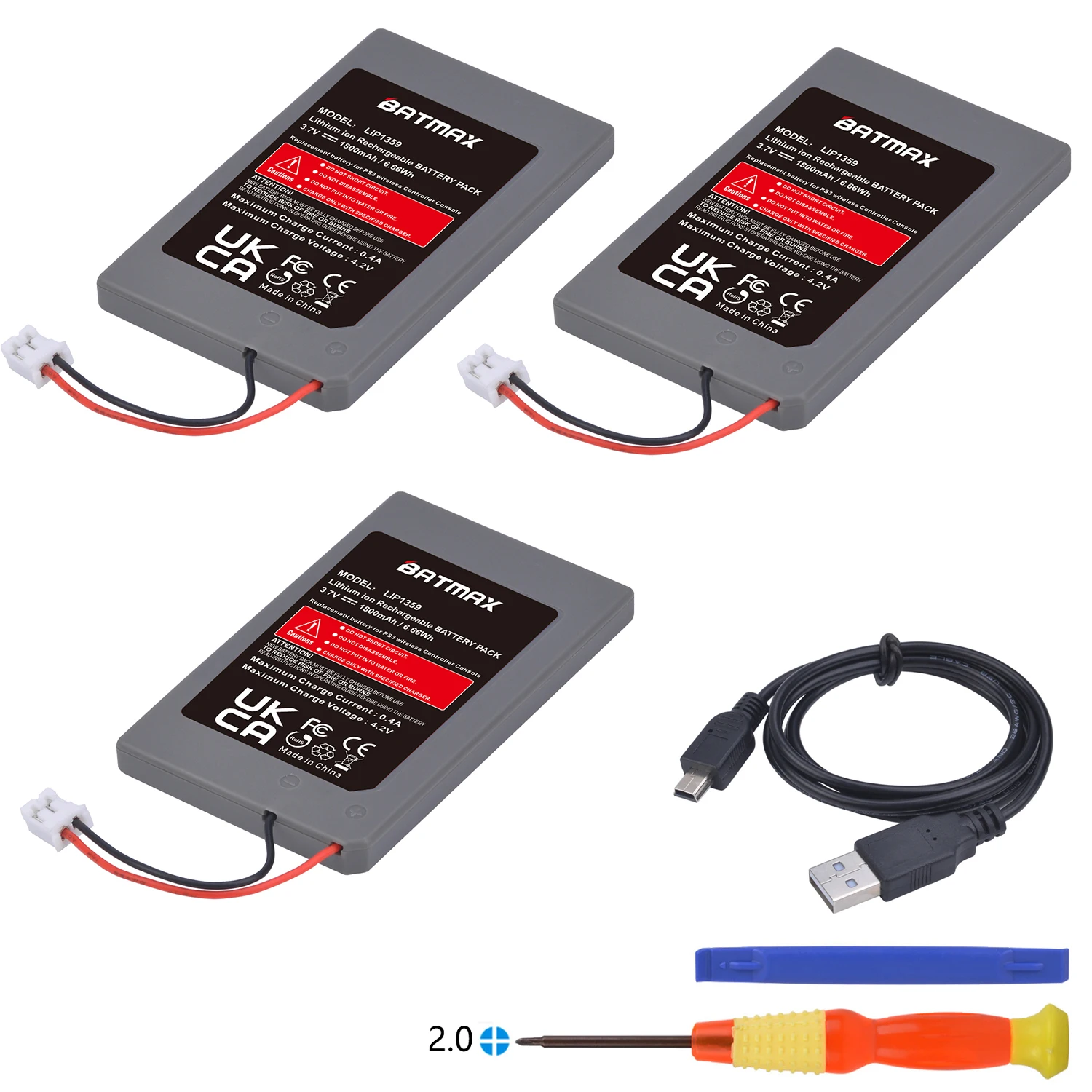 PS3 LIP1359 Replacement Batteries for SonyLIP1472, LIP1859  PS3 PlayStation3 Wireless Controllers