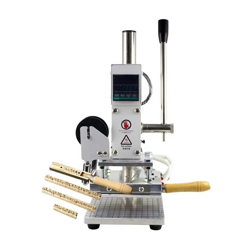 

Paper Leather Wallet Bag Logo Printing Embossing Branding Stamping Machine with Brass Letters