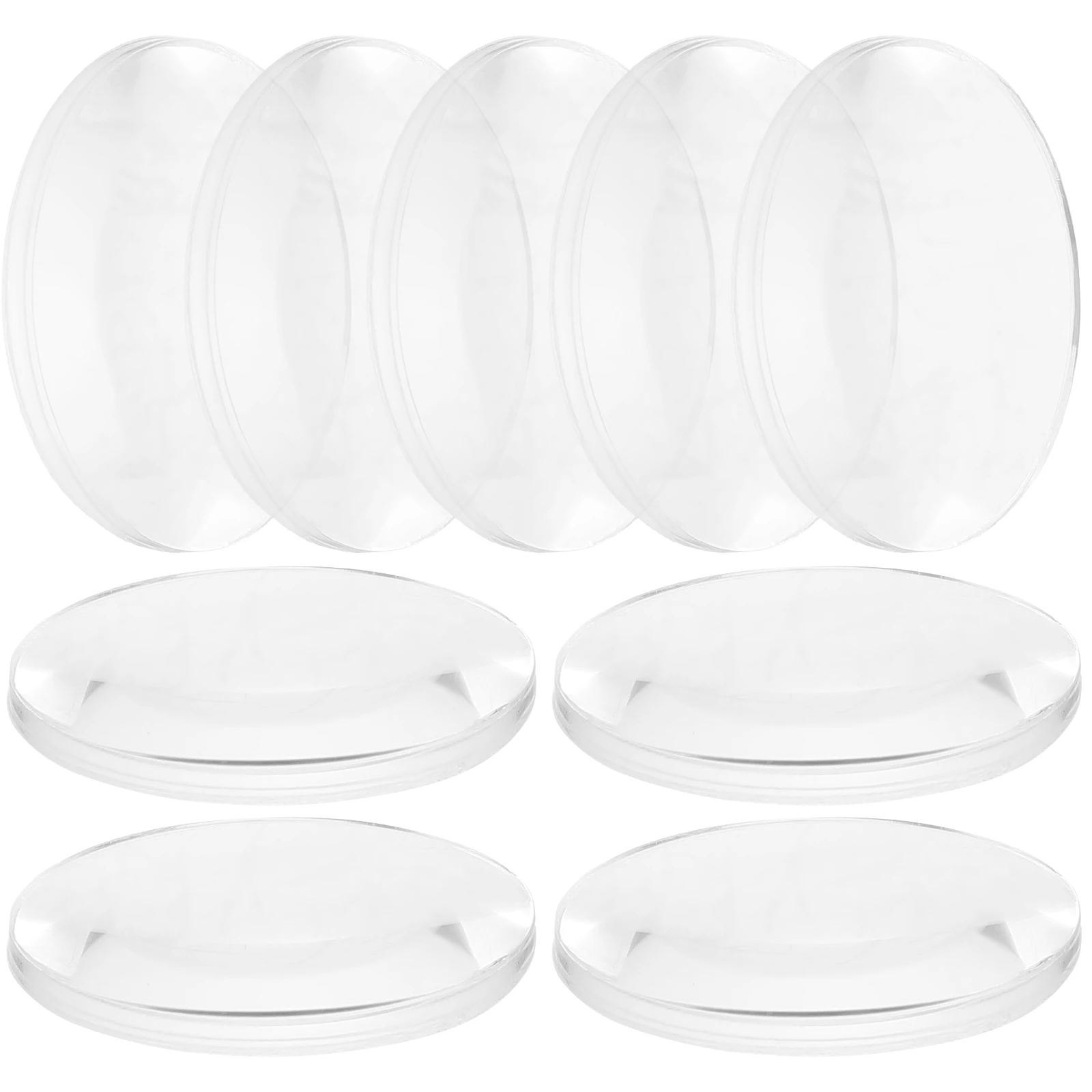 

60pcs Biconvex Lens 1 Inch Transparent Optical Set DIY Crafts Physics Tools Science Experiments Learning Aids