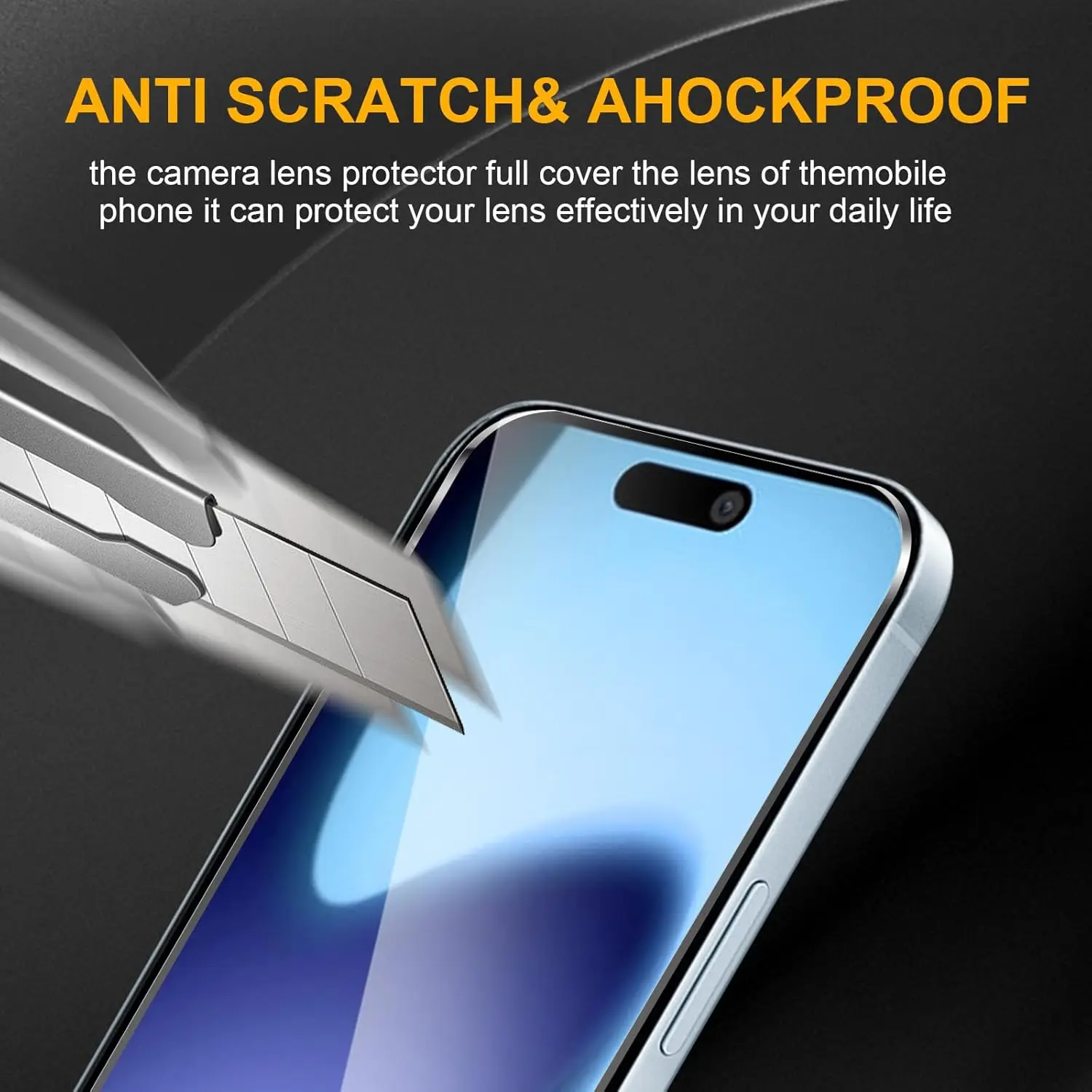 6IN1 واقي للشاشة فيلم مع غطاء للعدسات الخلفية آيفون 17/17Pro/17Air/17 Pro Max 9H صلابة الزجاج المقسى فيلم العدسة الخلفية